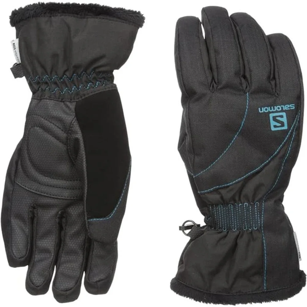 NWT! Salomon Women's Force‎ Dry Gloves, Black/Kouak Blue, X-Large